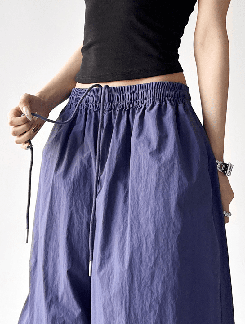 Oversized Wide - Leg Drawstring Cargo Pants - COPPING THREADS - CT Select