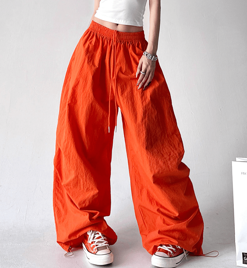 Oversized Wide - Leg Drawstring Cargo Pants - COPPING THREADS - CT Select