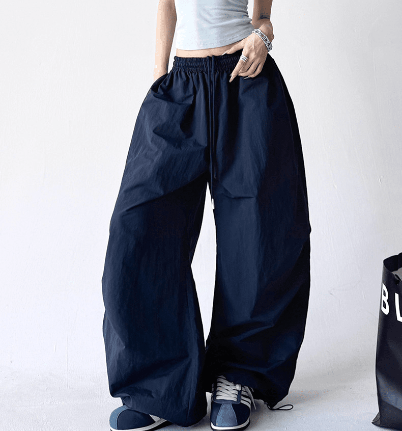 Oversized Wide - Leg Drawstring Cargo Pants - COPPING THREADS - CT Select