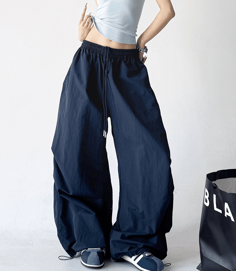 Oversized Wide - Leg Drawstring Cargo Pants - COPPING THREADS - CT Select