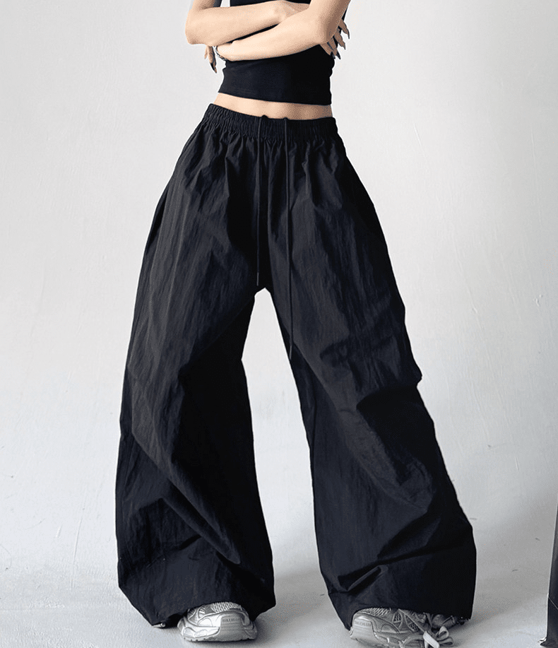 Oversized Wide - Leg Drawstring Cargo Pants - COPPING THREADS - CT Select