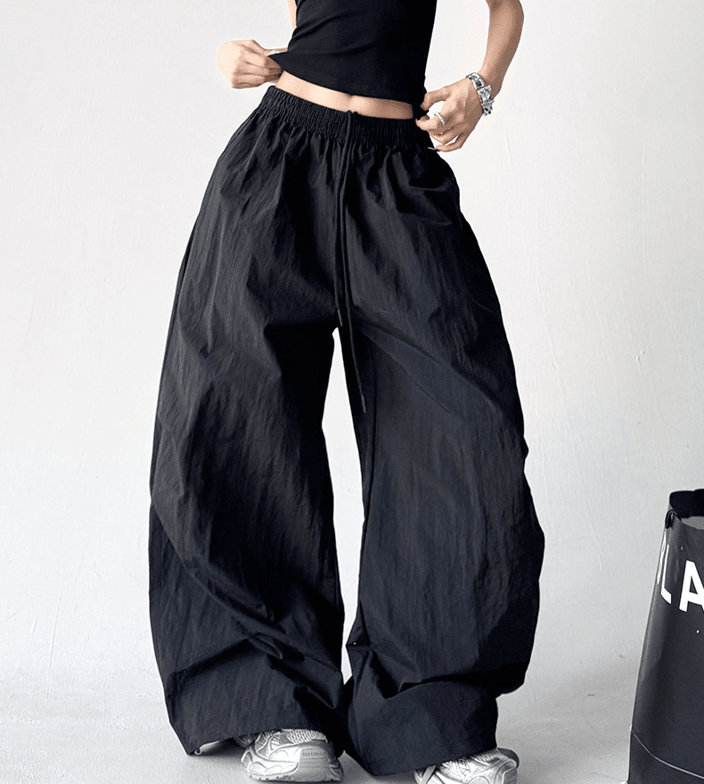 Oversized Wide - Leg Drawstring Cargo Pants - COPPING THREADS - CT Select Main image