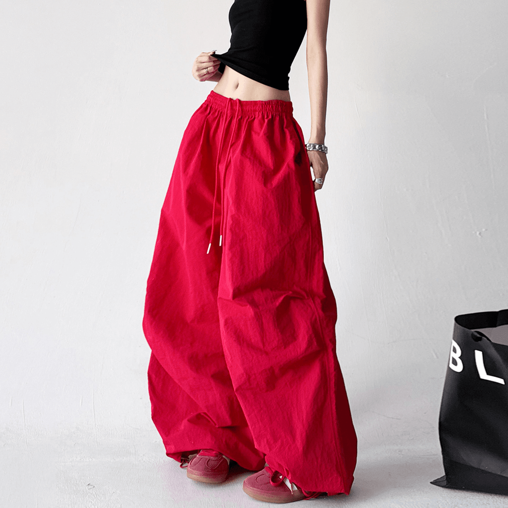 Oversized Wide - Leg Drawstring Cargo Pants - COPPING THREADS - CT Select