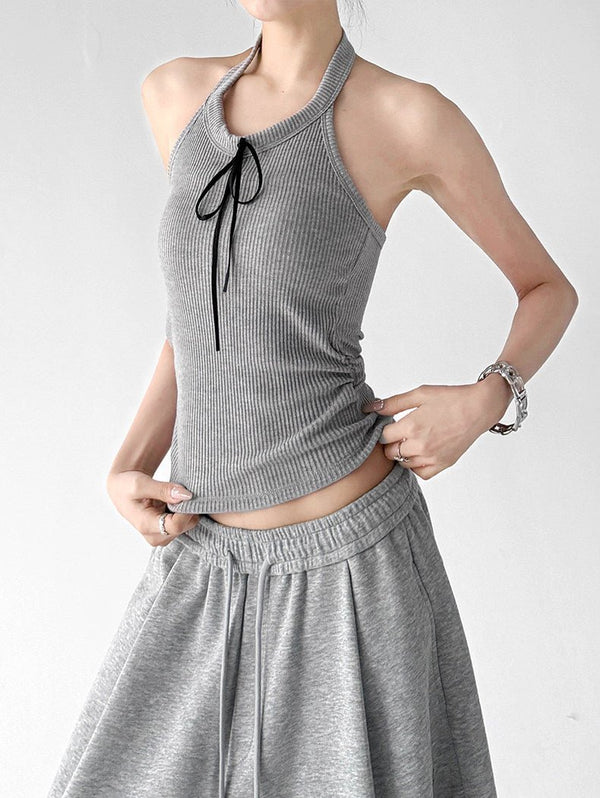 Padded Halter-Tie Fitted Tank Top - CT2905 - COPPING THREADS - CT ORIGINALS