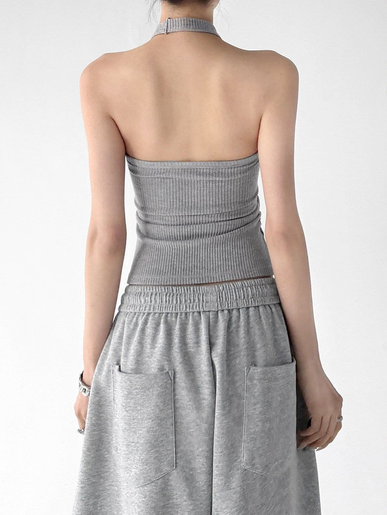 Padded Halter-Tie Fitted Tank Top - CT2905 - COPPING THREADS - CT ORIGINALS