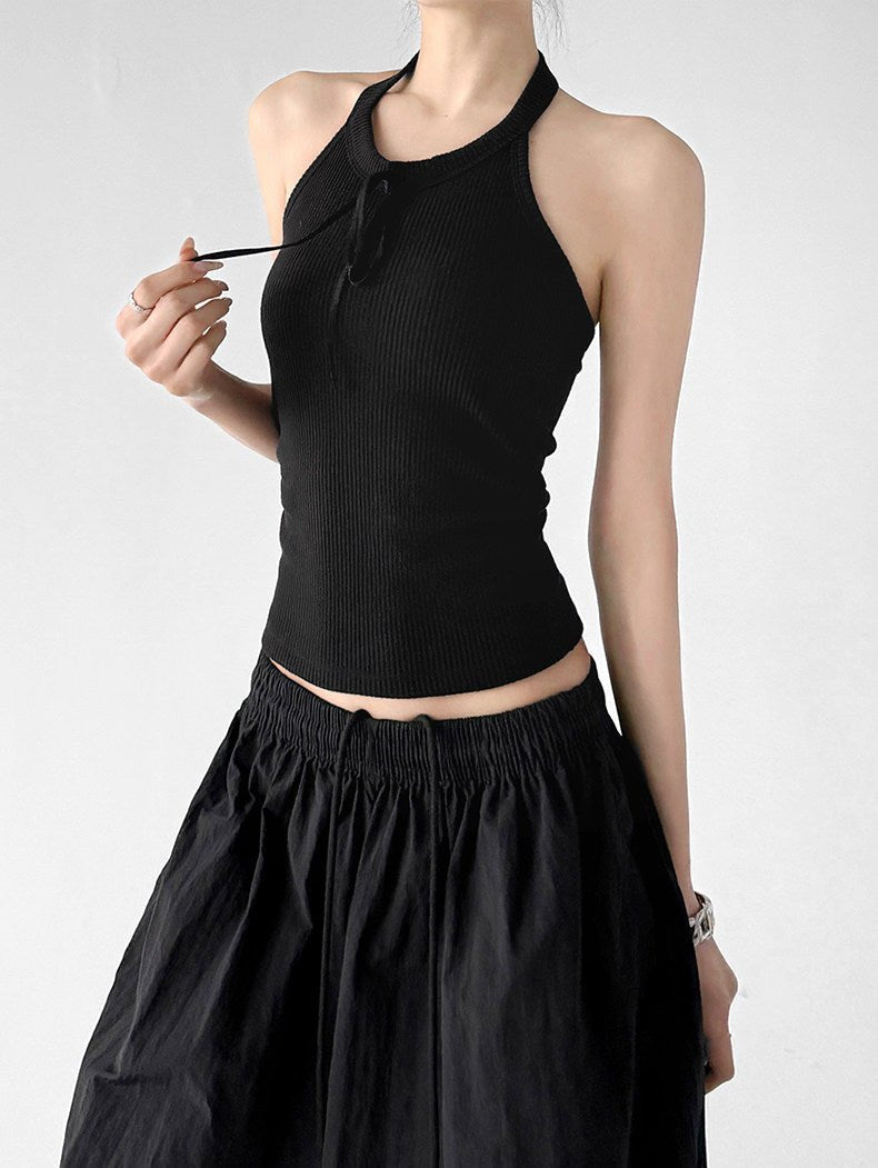 Padded Halter-Tie Fitted Tank Top - CT2905 - COPPING THREADS - CT ORIGINALS