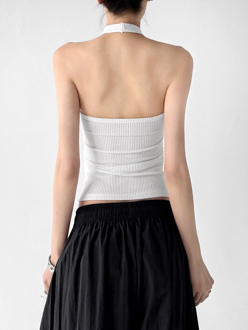 Padded Halter-Tie Fitted Tank Top - CT2905 - COPPING THREADS - CT ORIGINALS