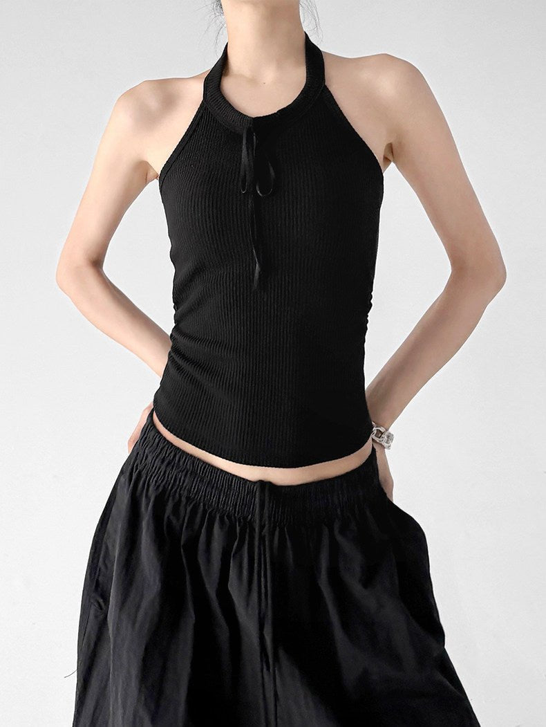 Padded Halter-Tie Fitted Tank Top - CT2905 - COPPING THREADS - CT ORIGINALS