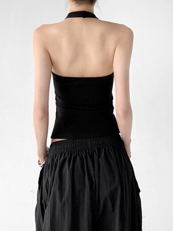 Padded Halter-Tie Fitted Tank Top - CT2905 - COPPING THREADS - CT ORIGINALS
