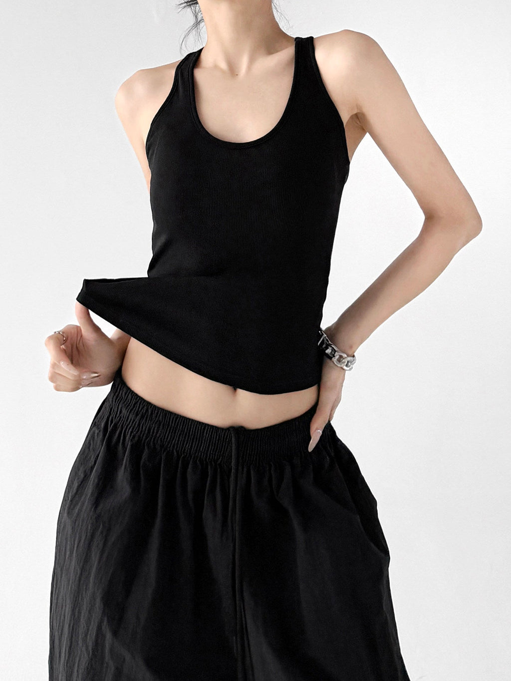 Padded Y-Back Cropped Tank Top - CT5561 - COPPING THREADS - CT ORIGINALS