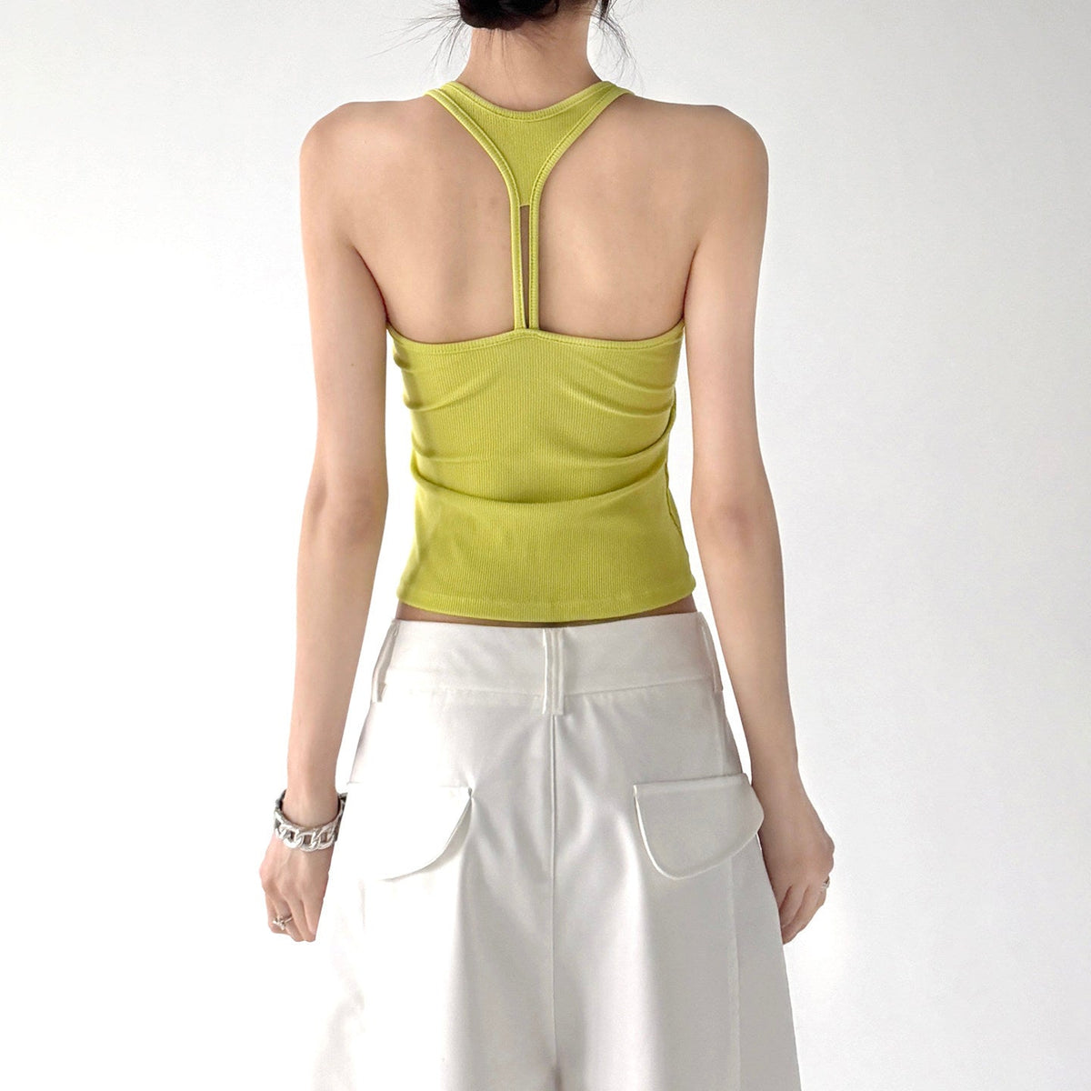 Padded Y-Back Cropped Tank Top - CT5561 - COPPING THREADS - CT ORIGINALS