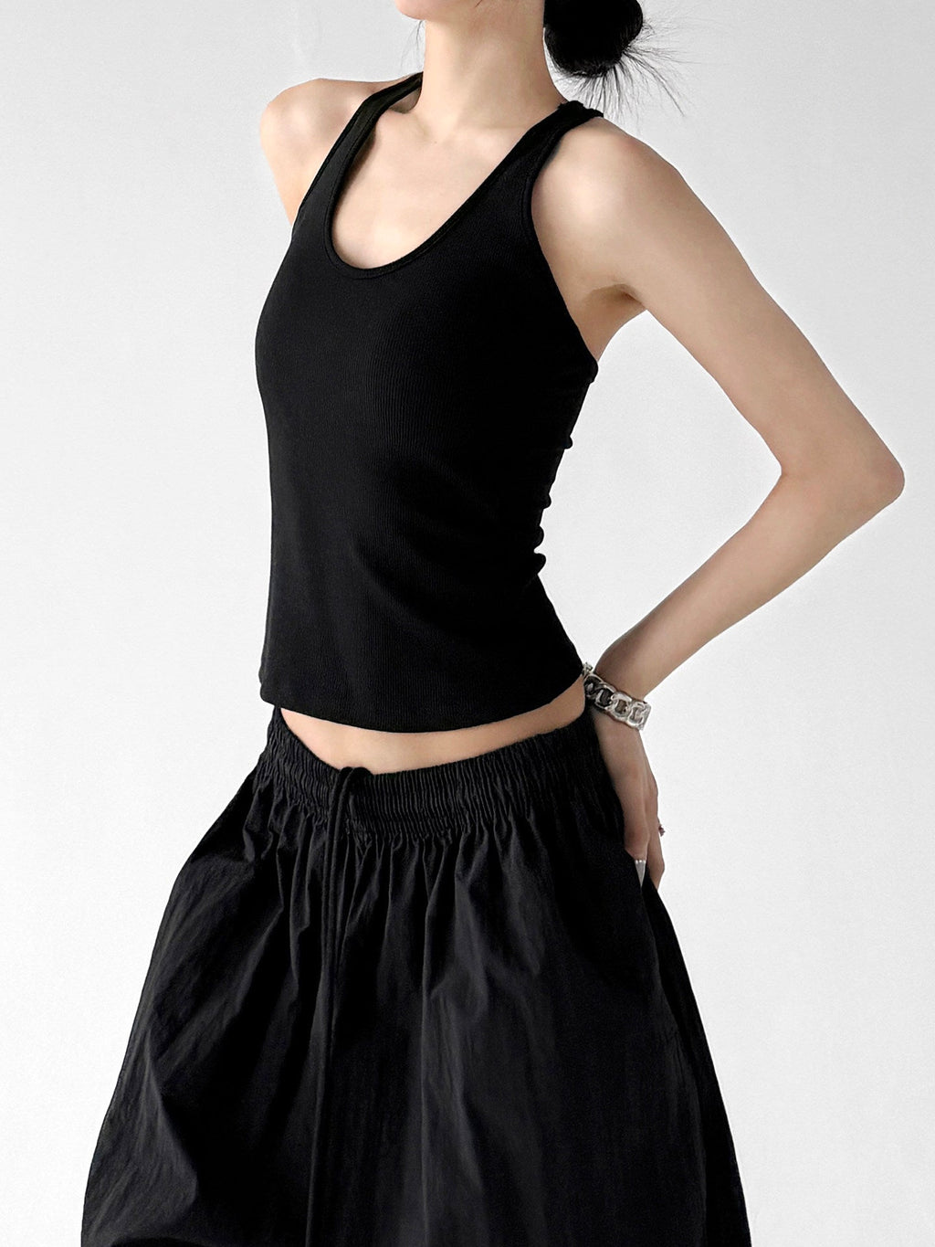 Padded Y-Back Cropped Tank Top - CT5561 - COPPING THREADS - CT ORIGINALS