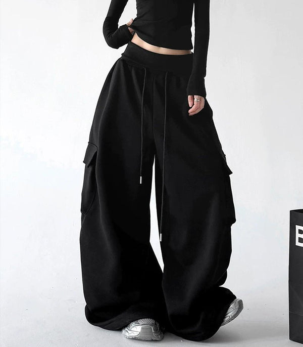 Panel-Pocket Wide-Leg Sweatpants - COPPING THREADS - CT ORIGINALS
