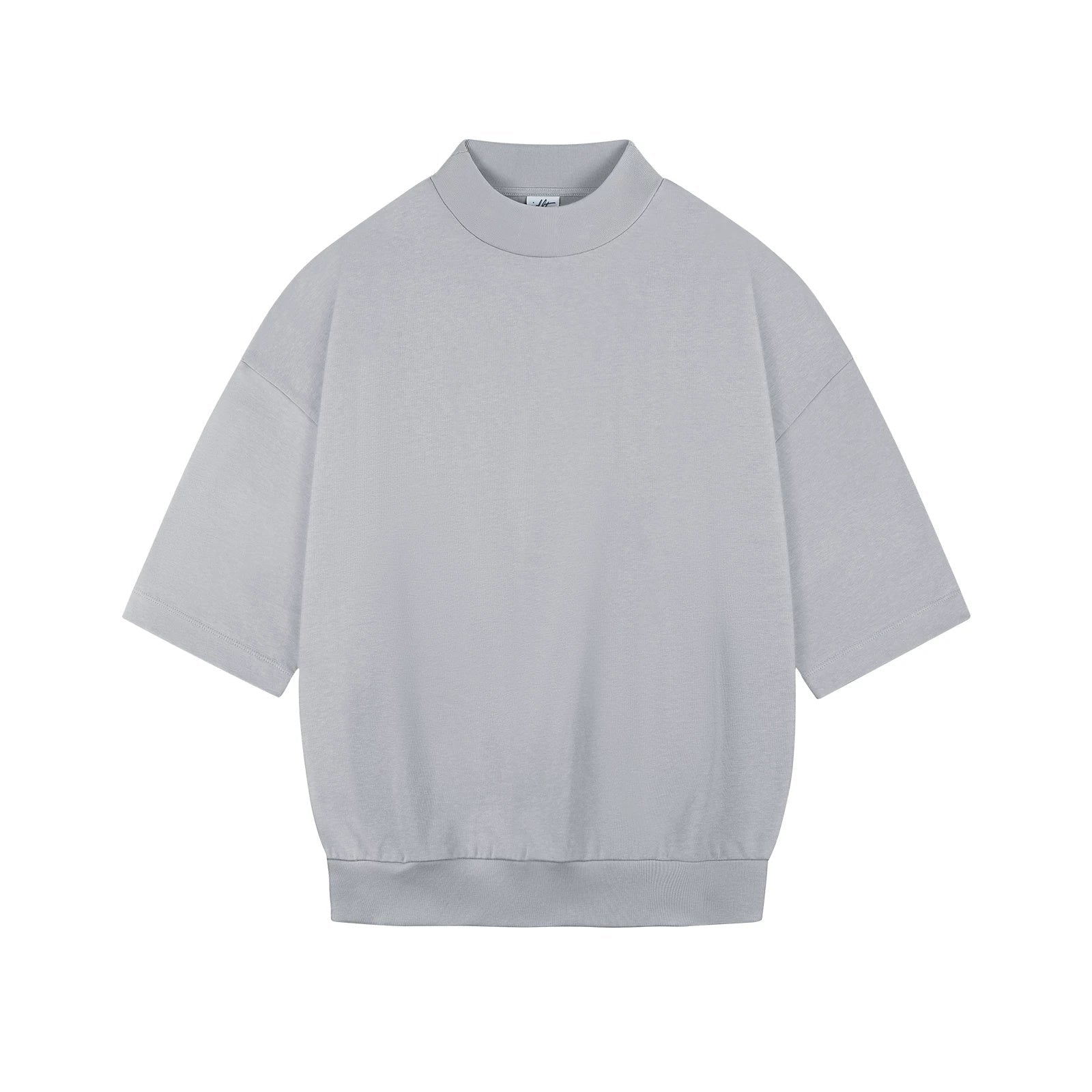 Paneled Boxy Mock-Neck Tee Secondary image