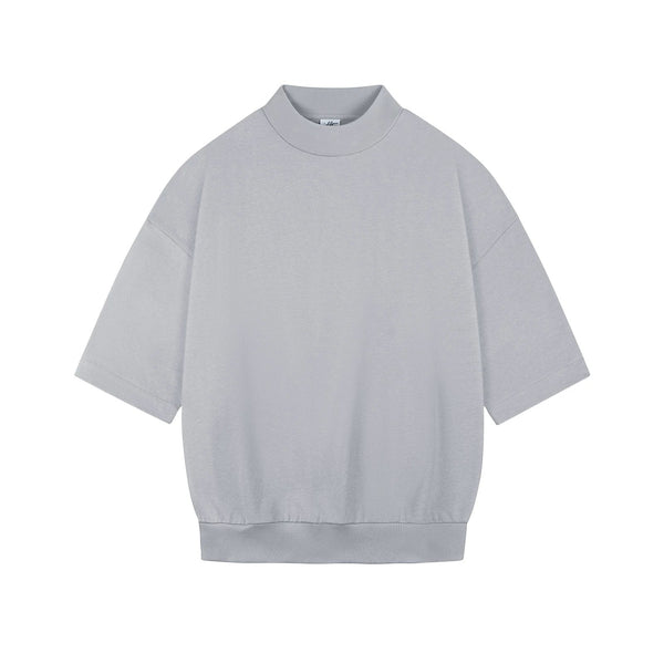 Paneled Boxy Mock-Neck Tee - COPPING THREADS - IDLT
