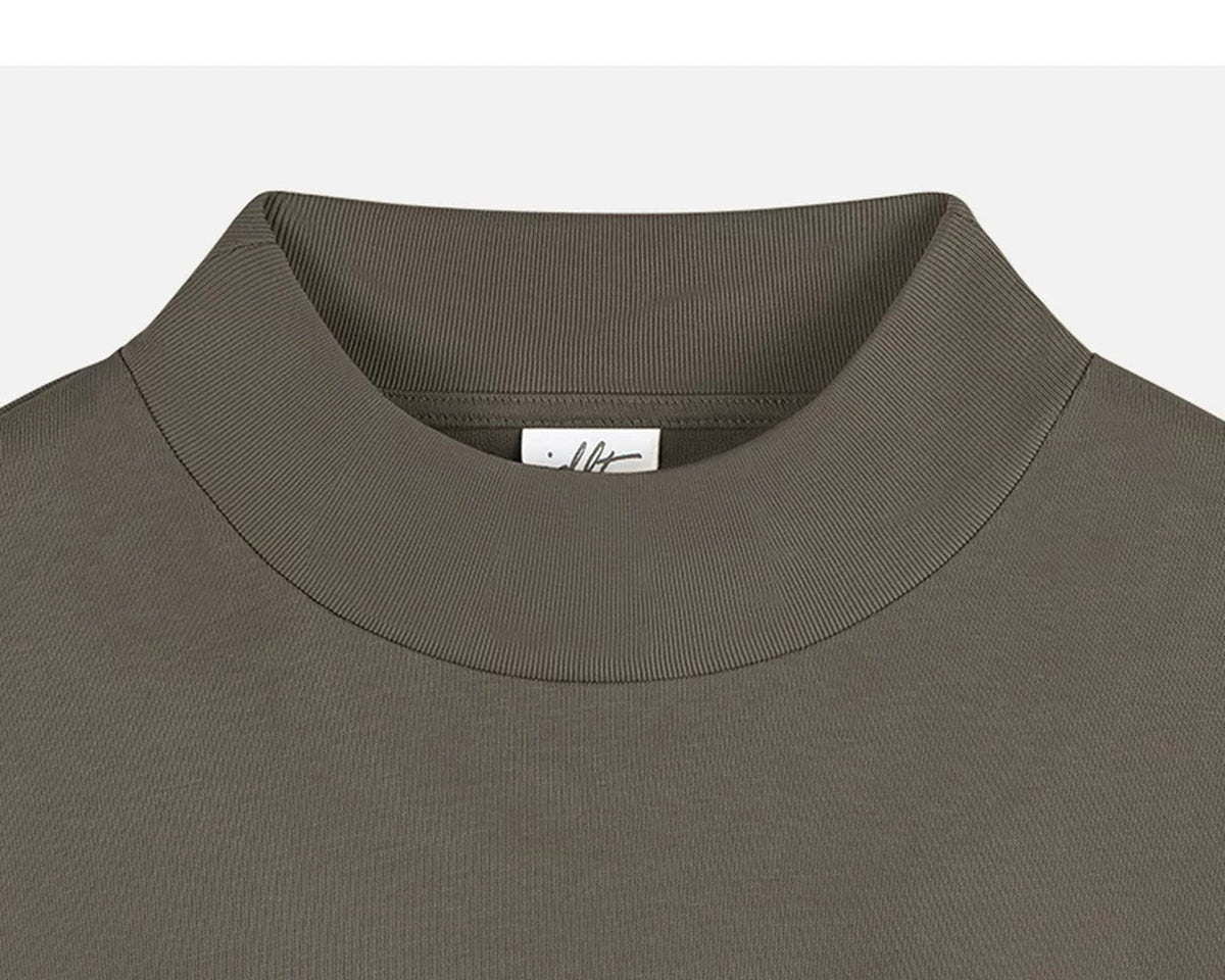 Paneled Boxy Mock-Neck Tee - COPPING THREADS - IDLT