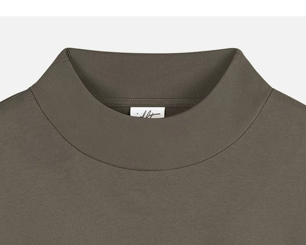 Paneled Boxy Mock-Neck Tee - COPPING THREADS - IDLT