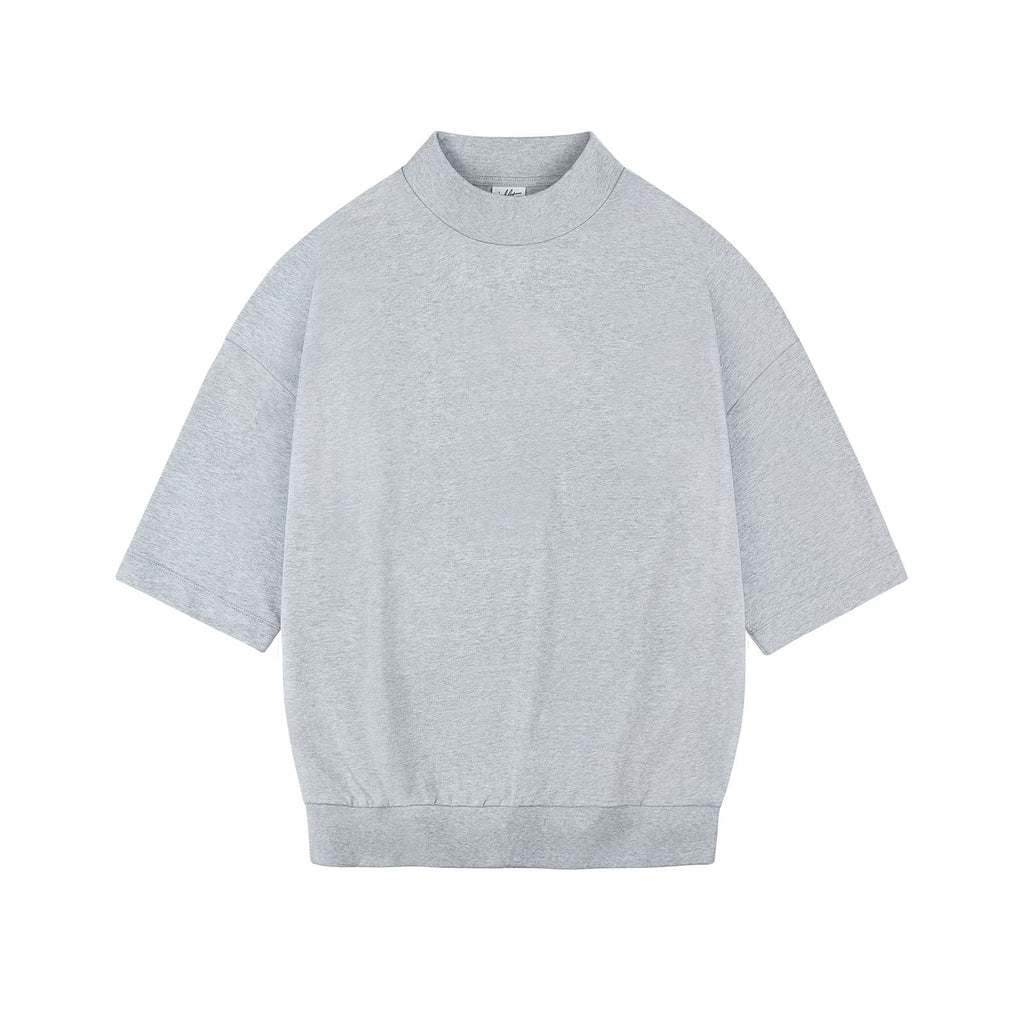 Paneled Boxy Mock-Neck Tee - COPPING THREADS - IDLT