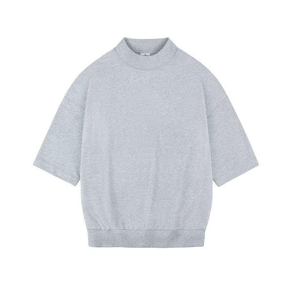 Paneled Boxy Mock-Neck Tee - COPPING THREADS - IDLT