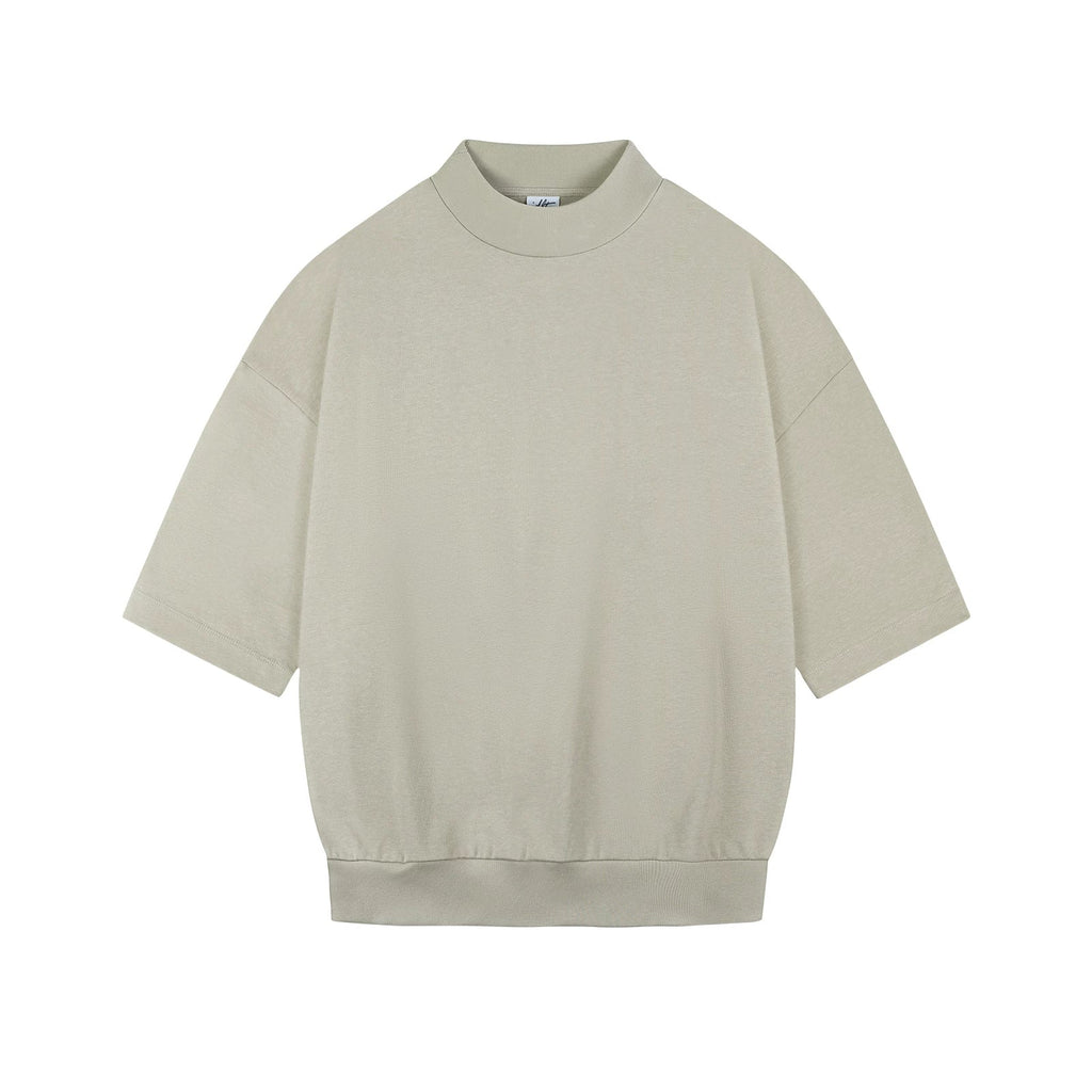 Paneled Boxy Mock-Neck Tee - COPPING THREADS - IDLT