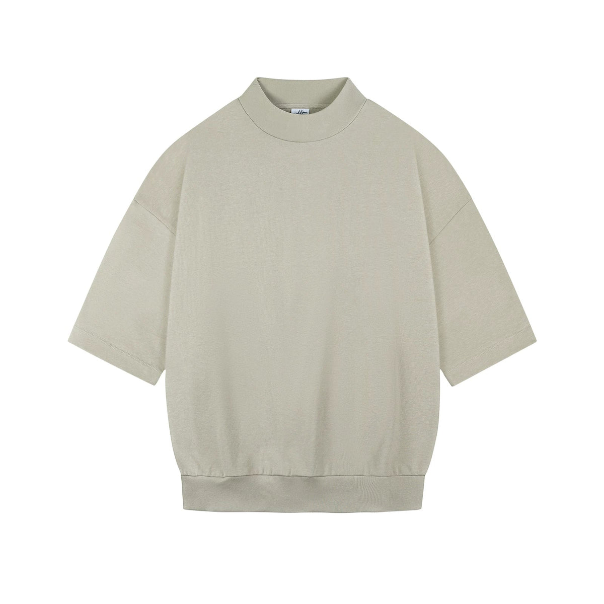 Paneled Boxy Mock-Neck Tee - COPPING THREADS - IDLT