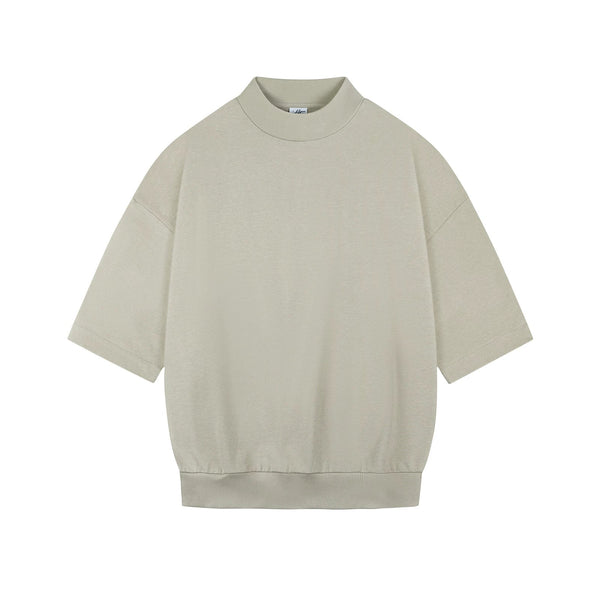 Paneled Boxy Mock-Neck Tee - COPPING THREADS - IDLT