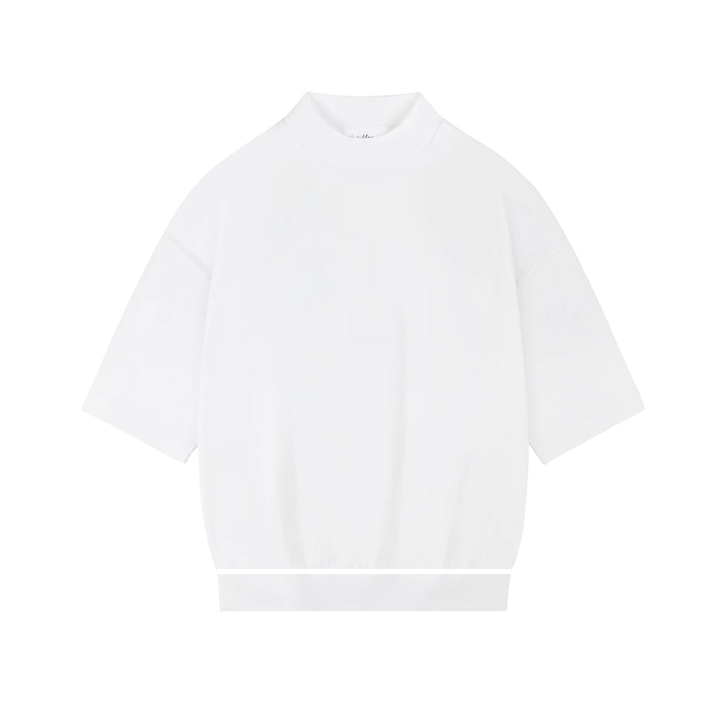 Paneled Boxy Mock-Neck Tee - COPPING THREADS - IDLT