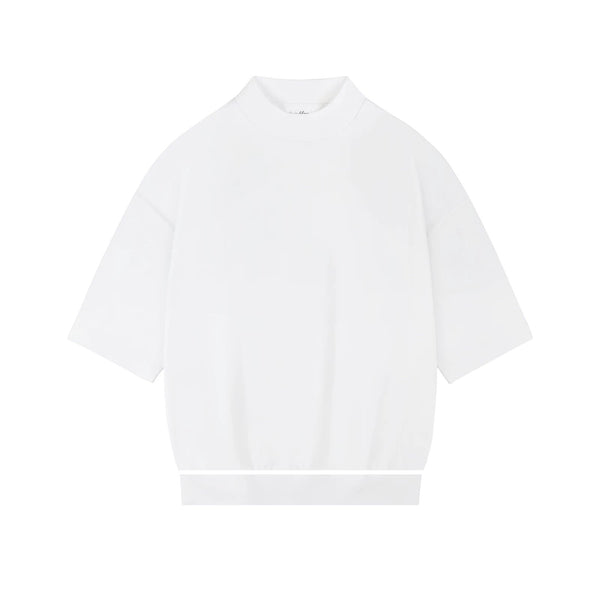 Paneled Boxy Mock-Neck Tee - COPPING THREADS - IDLT