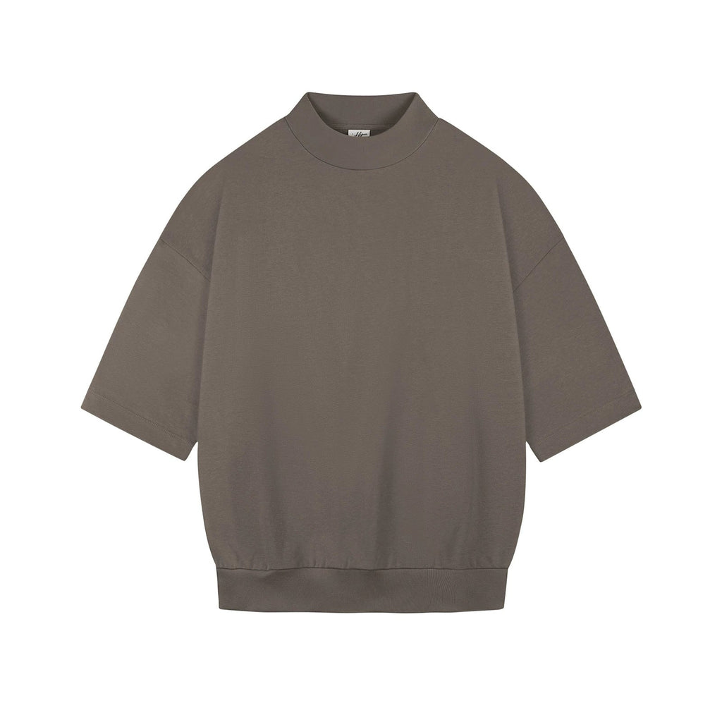 Paneled Boxy Mock-Neck Tee - COPPING THREADS - IDLT