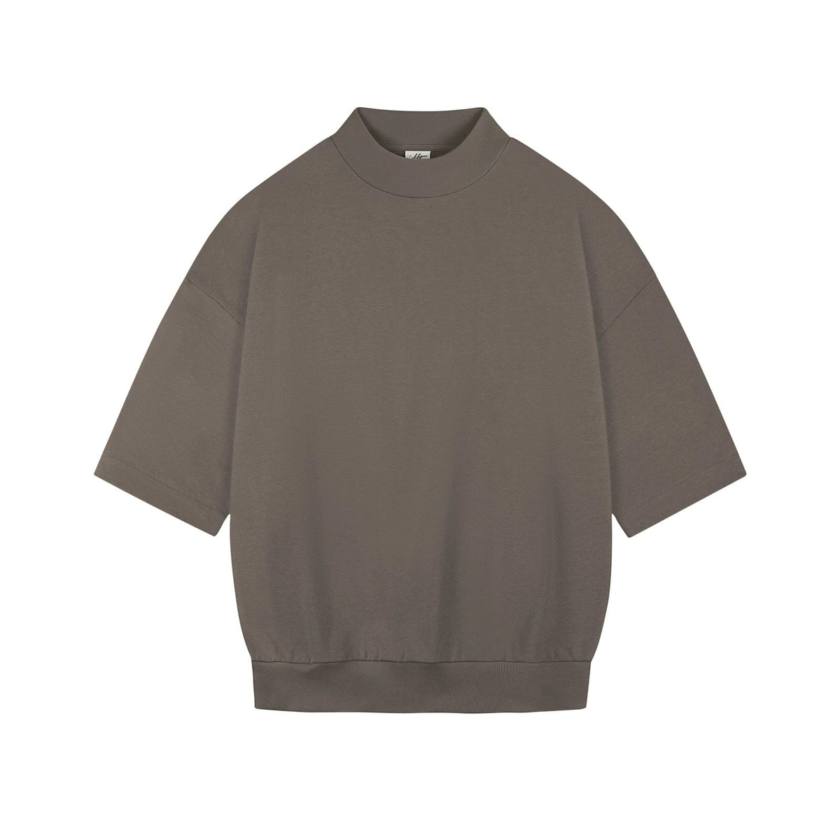 Paneled Boxy Mock-Neck Tee - COPPING THREADS - IDLT