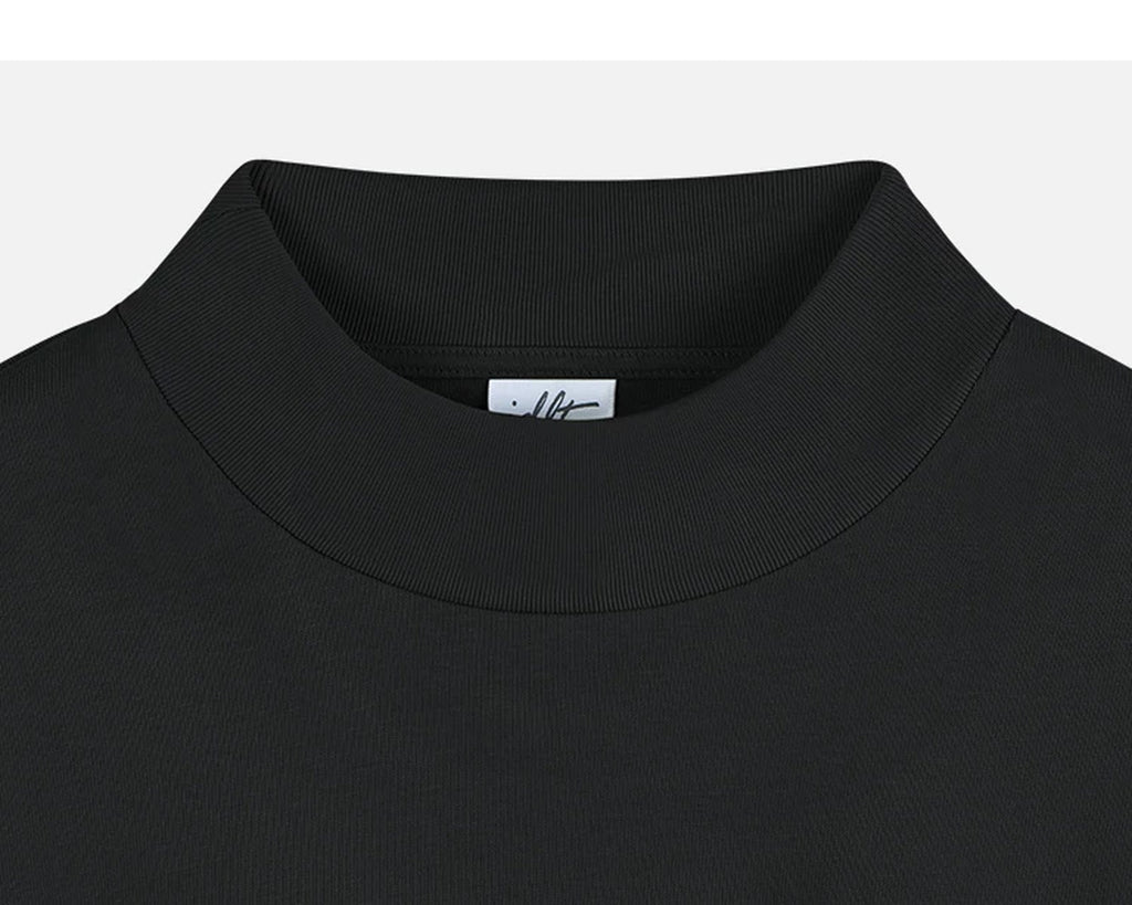 Paneled Boxy Mock-Neck Tee - COPPING THREADS - IDLT