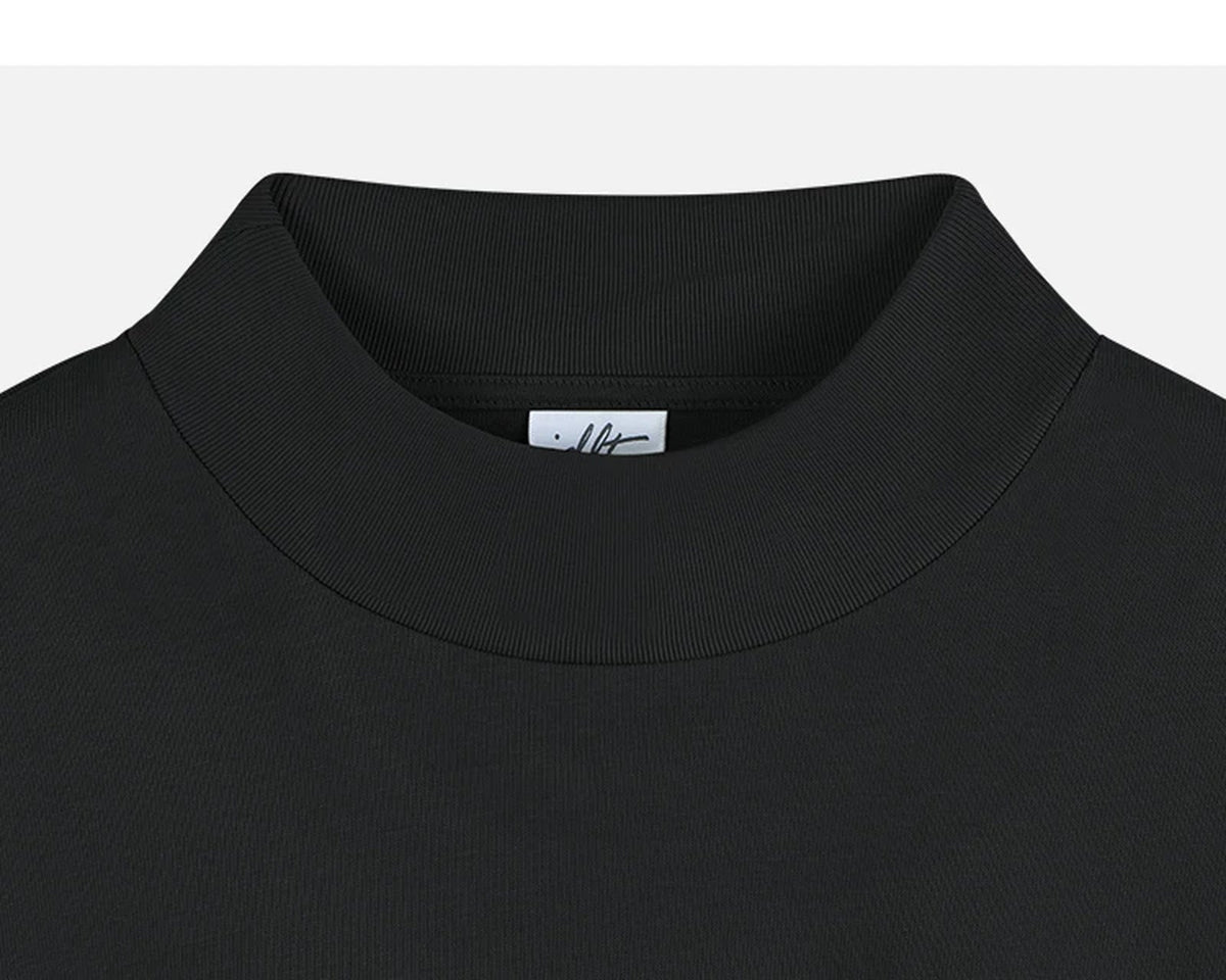 Paneled Boxy Mock-Neck Tee - COPPING THREADS - IDLT