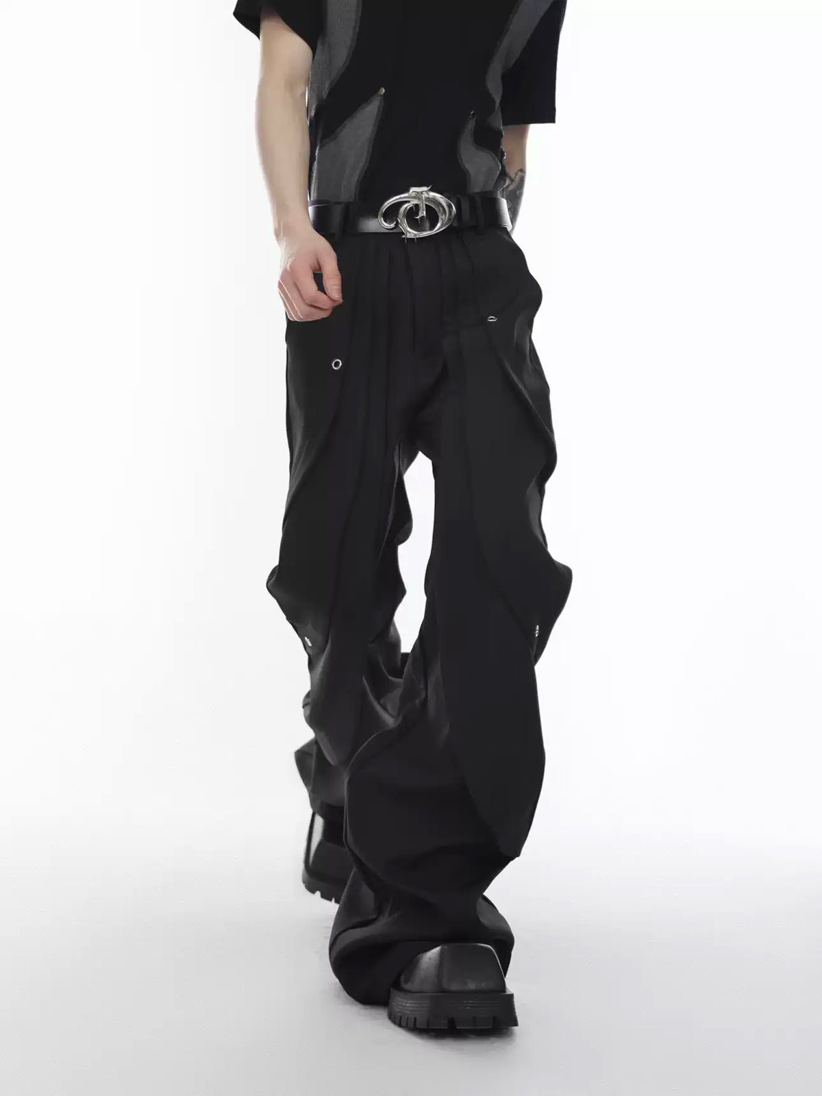 Panelled Flared Tailored Pants - COPPING THREADS - Argue Culture