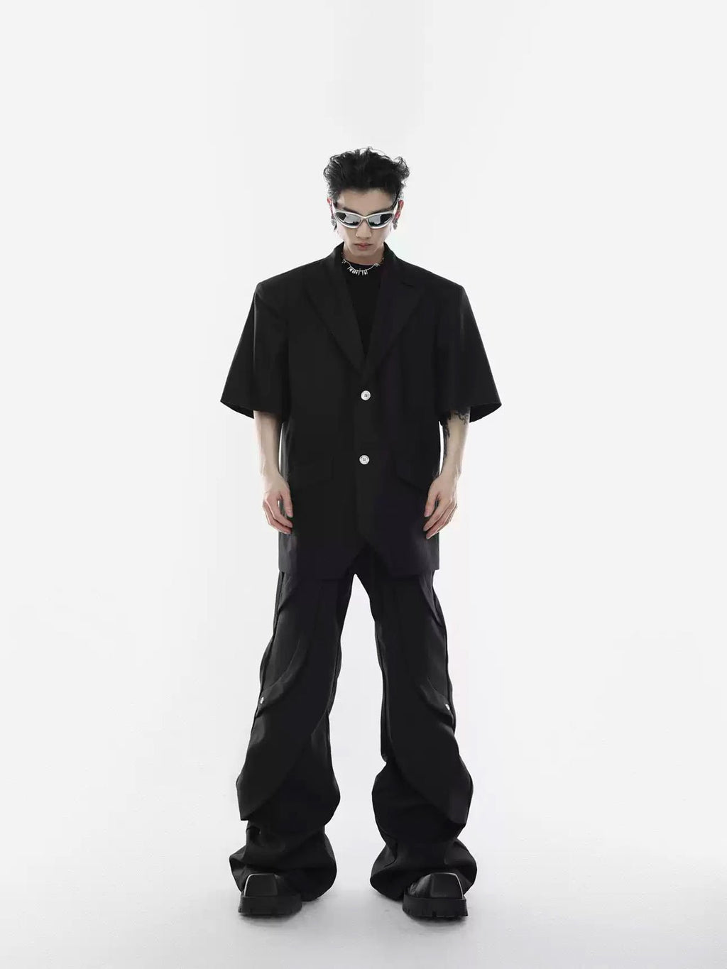 Panelled Flared Tailored Pants - COPPING THREADS - Argue Culture