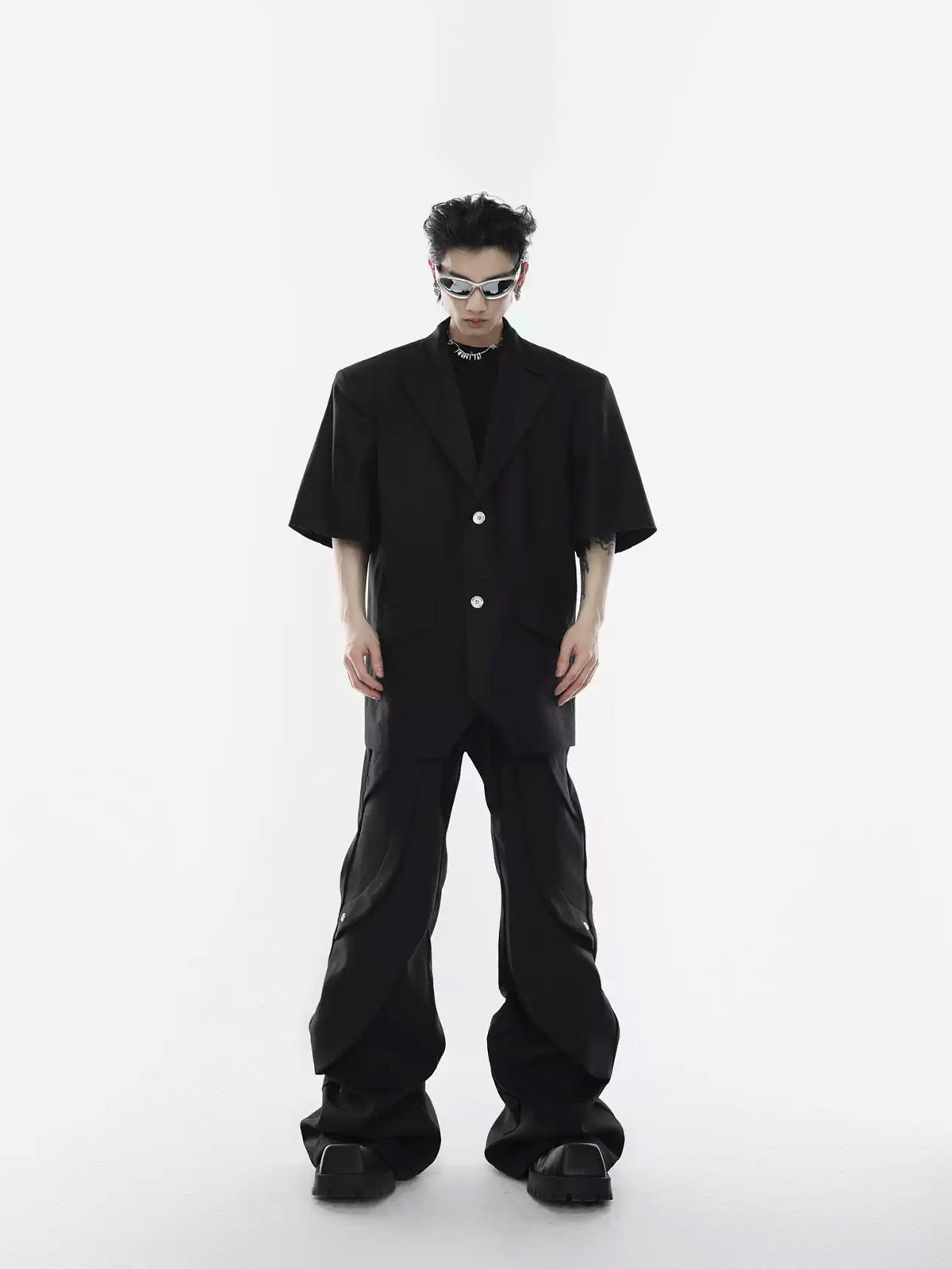 Panelled Flared Tailored Pants - COPPING THREADS - Argue Culture