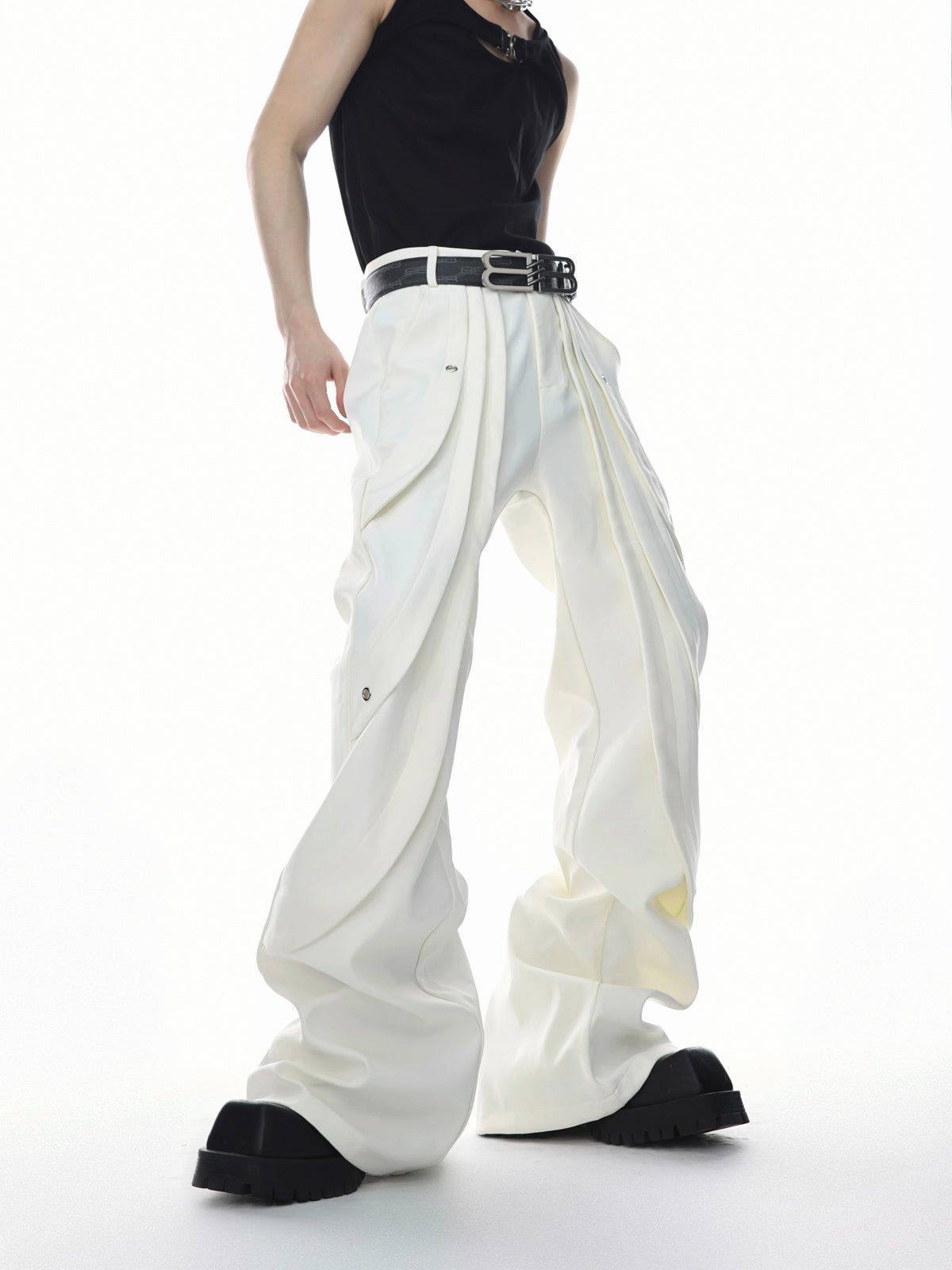 Panelled Flared Tailored Pants - COPPING THREADS - Argue Culture