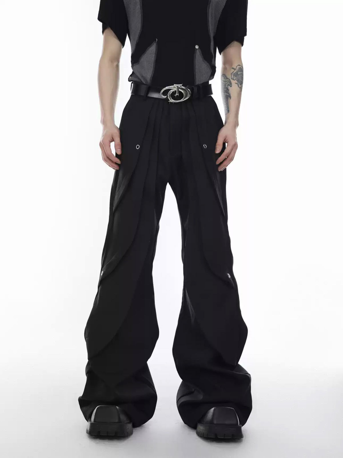 Panelled Flared Tailored Pants - COPPING THREADS - Argue Culture