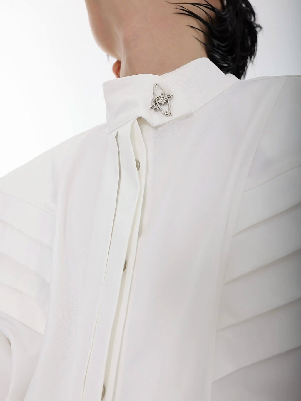 Panelled Stand-Collar Padded-Shoulder Shirt - COPPING THREADS - Argue Culture