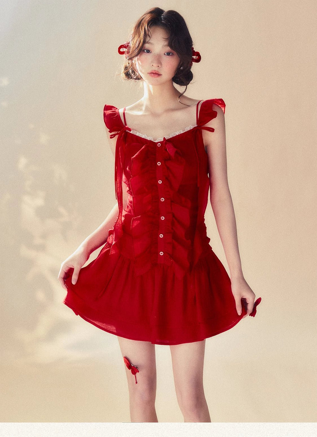 "Passionate Summer Romance" Red Cami Dress - COPPING THREADS - SUNSETPARK