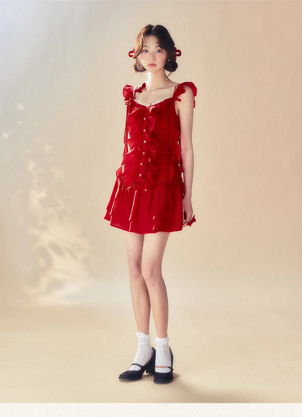 "Passionate Summer Romance" Red Cami Dress - COPPING THREADS - SUNSETPARK