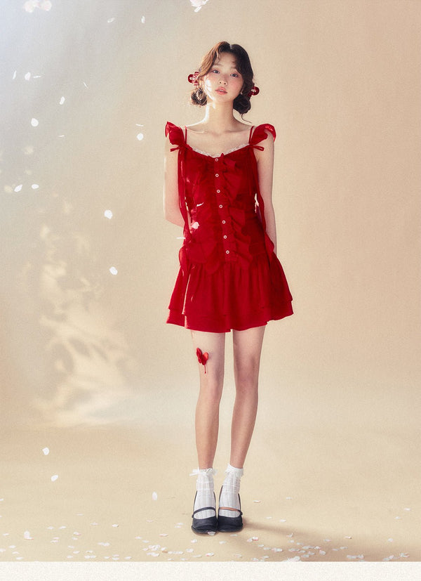 "Passionate Summer Romance" Red Cami Dress - COPPING THREADS - SUNSETPARK