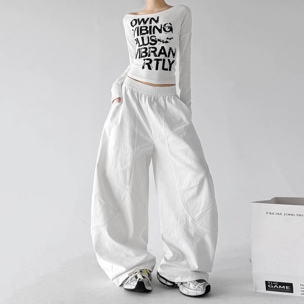 Patch-Pocket Rounded Wide-Leg Sweatpants - COPPING THREADS - CT ORIGINALS