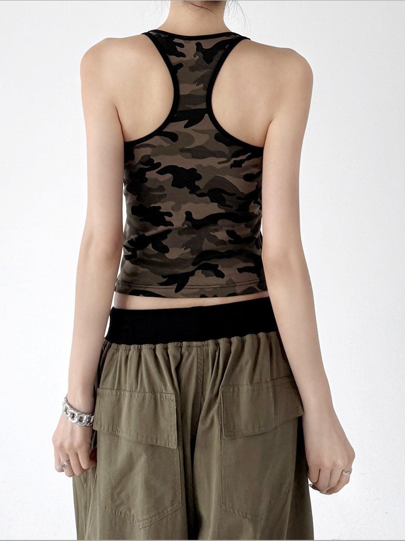 Patterned Padded Racerback Tank Top - CT005 - COPPING THREADS - CT ORIGINALS