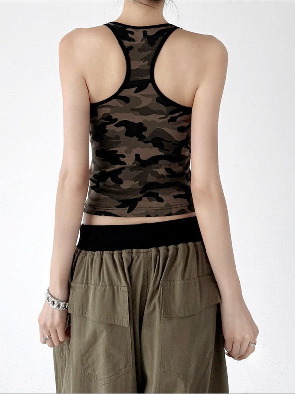 Patterned Padded Racerback Tank Top - CT005 - COPPING THREADS - CT ORIGINALS