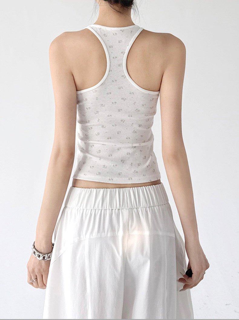 Patterned Padded Racerback Tank Top - CT005 - COPPING THREADS - CT ORIGINALS