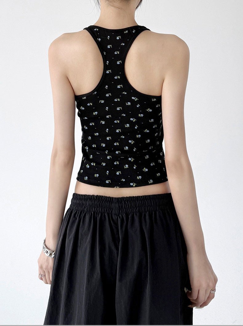 Patterned Padded Racerback Tank Top - CT005 - COPPING THREADS - CT ORIGINALS