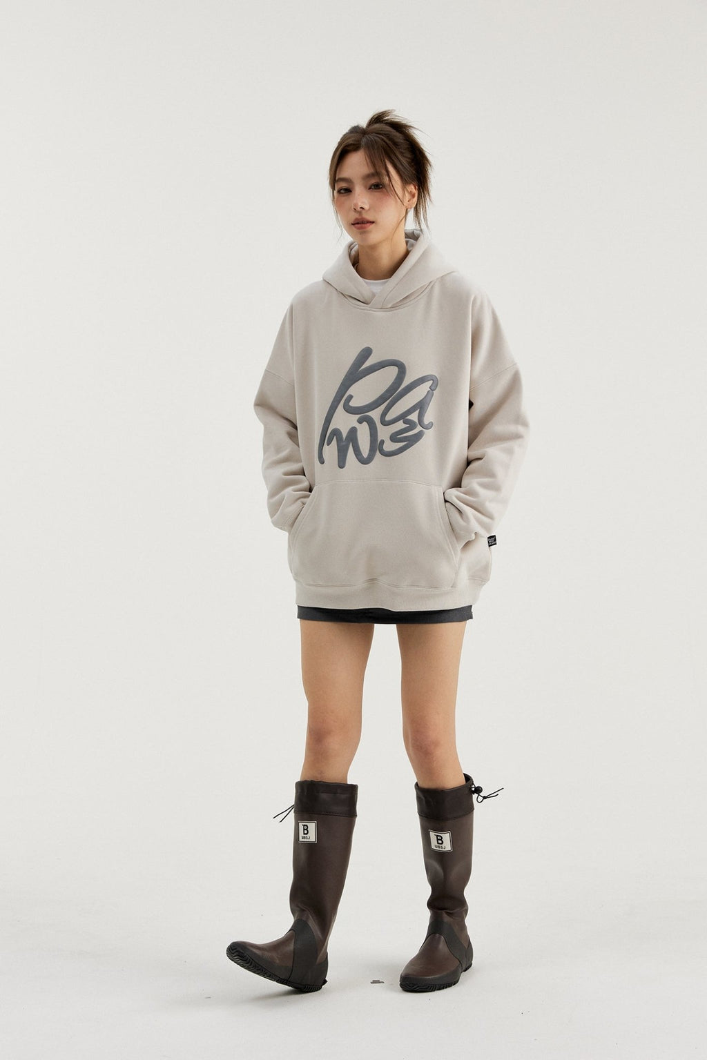 PAWY Letter Puff Print Hoodie - COPPING THREADS - CT Select