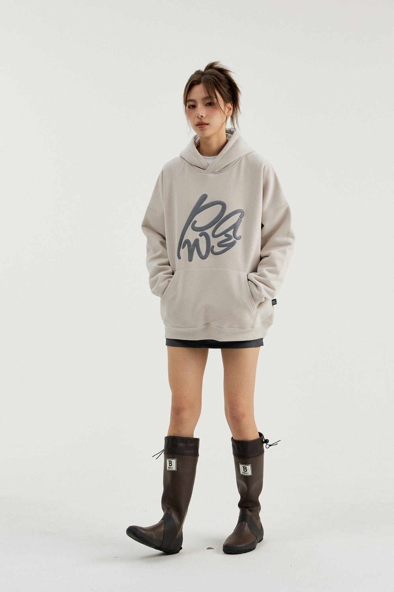 PAWY Letter Puff Print Hoodie - COPPING THREADS - CT Select