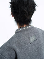 Pearl - Embellished Collar Cardigan Sweater - COPPING THREADS - ArguE CulturE