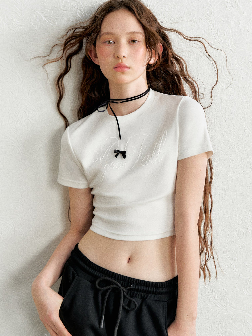 Pearl Embellished Rhinestone Tee - COPPING THREADS - AYF